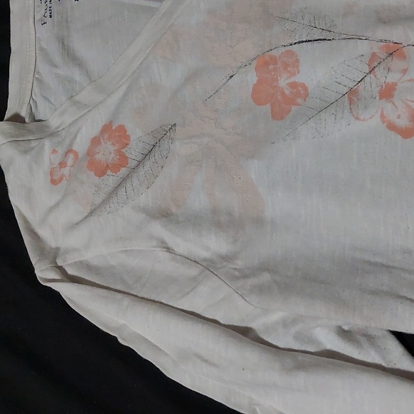 Faded Glory Long Sleeve top with floral design; Size: XXL, White - Picture 5 of 16
